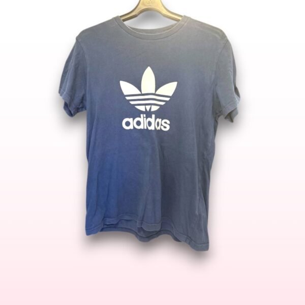 Mens Adidas T-Shirt – Navy Blue (Medium) - Image 2