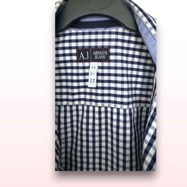 Mens Armani Jeans Check Shirt - XL - Image 3
