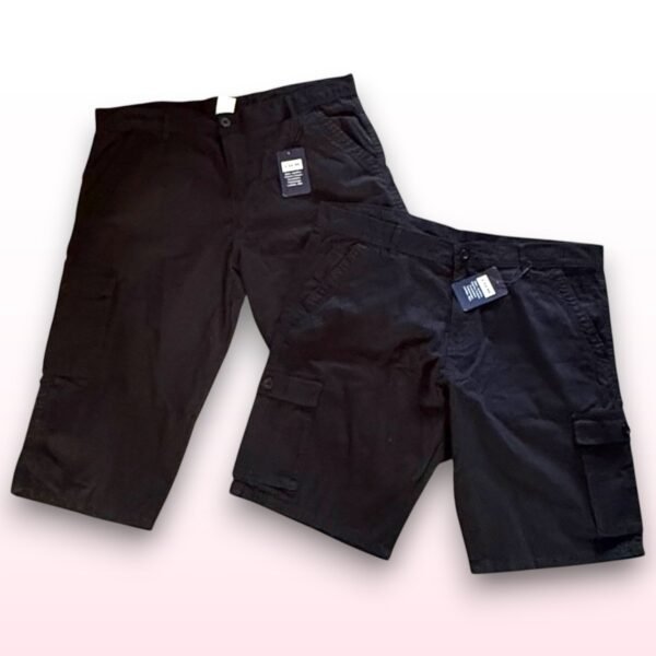 Mens Black Work Shorts – 2 Pairs (Size 38)