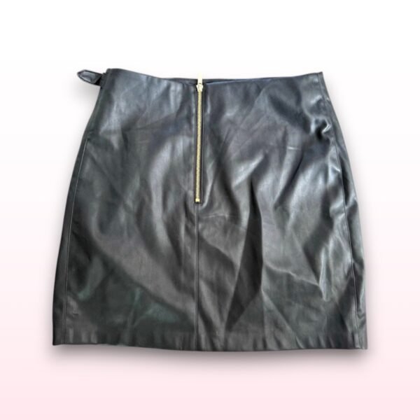 Next Faux Leather Mini Skirt – Black (Size 12) - Image 3