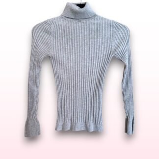 Ribbed Turtleneck Long Sleeve Top – UK 8