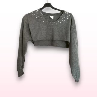ZARA Girls Cropped Diamante Jumper – Age 13-14