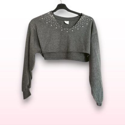 ZARA Girls Cropped Diamante Jumper – Age 13-14
