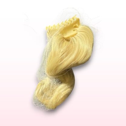 12" Platinum Blonde Curly Ponytail Clip-In Hair Extension - Image 2