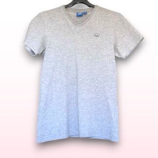 Adidas Originals Grey V-Neck T-Shirt – Size Small