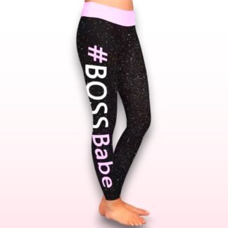 #BOSS Babe Black Leggings – One Size (UK 8–12)