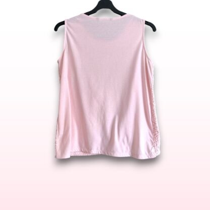 Baby Pink Lace Front Vest Top – Size 14 - Image 2