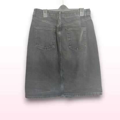 Black Denim Midi Skirt – Size 14 - Image 2
