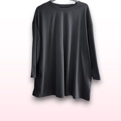 Black Longline Top / Jumper Dress – 2XL