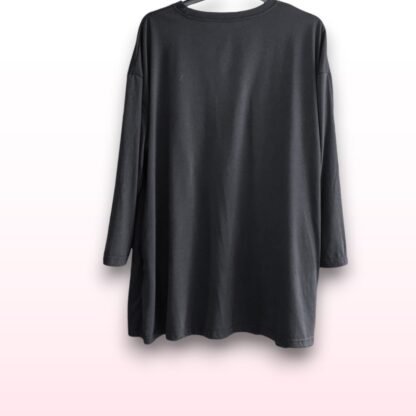 Black Longline Top / Jumper Dress – 2XL - Image 2