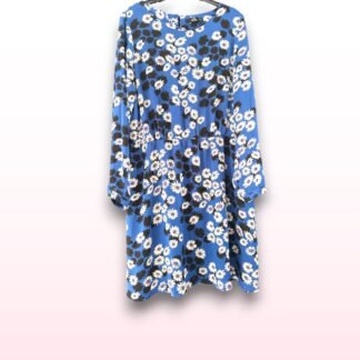Blue Daisy Print Oasis Dress – Size 16