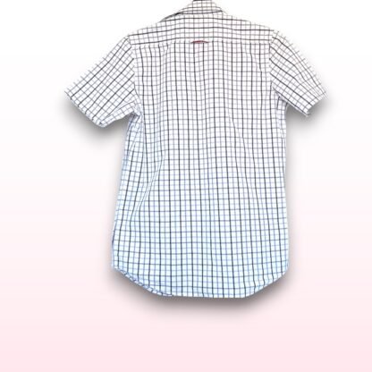 Checked Short Sleeve Shirt – Size Large - Image 2
