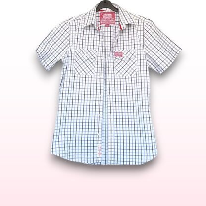 Checked Short Sleeve Shirt – Size Large