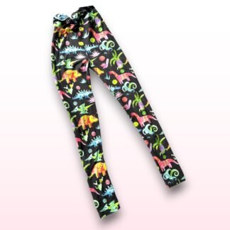 Colourful Dinosaur Print Leggings – One Size (UK 8-12)