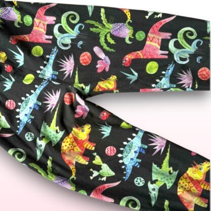 Colourful Dinosaur Print Leggings – One Size (UK 8-12) - Image 2