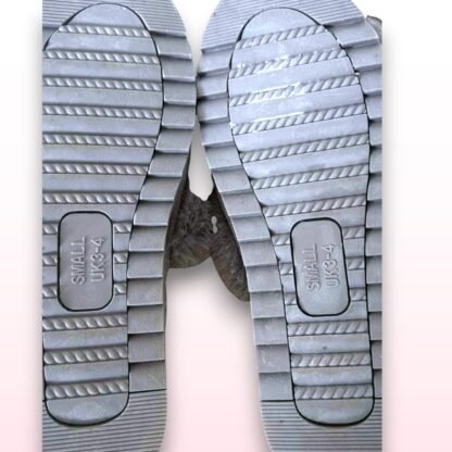 Grey Faux Fur Star Slippers – UK 3/4 - Image 3