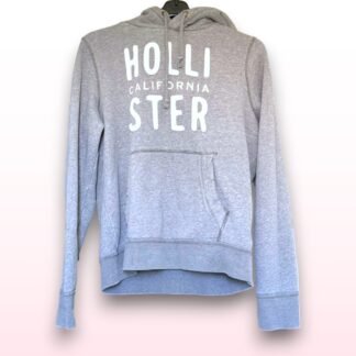 Hollister Grey Fleece-Lined Hoodie – Size XL