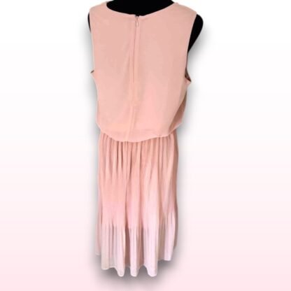 Light Pink Pleated Midi Dress – Size L - Image 3