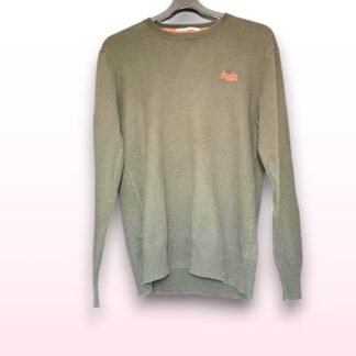 Mens Superdry Green Cashmere Blend Jumper – Size Large