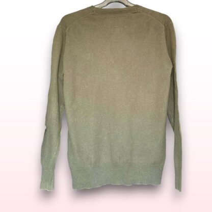 Mens Superdry Green Cashmere Blend Jumper – Size Large - Image 2