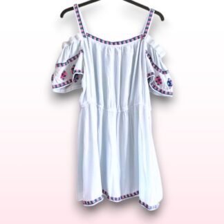Off-Shoulder Light Blue Summer Dress – Size XL