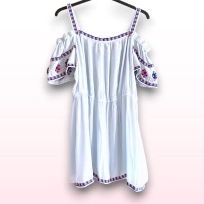 Off-Shoulder Light Blue Summer Dress – Size XL