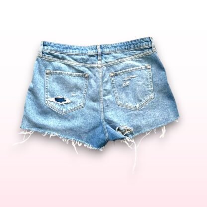 Ripped Denim Shorts – Size 18 - Image 2