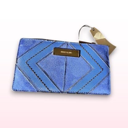 River Island Blue Chevron Purse