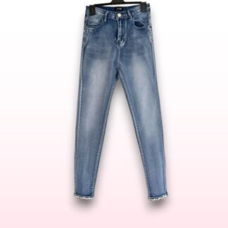 Sparkly Diamante & Pearl Skinny Jeans – Small