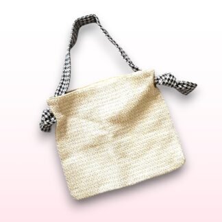Woven Straw Look Beach Messenger Bag