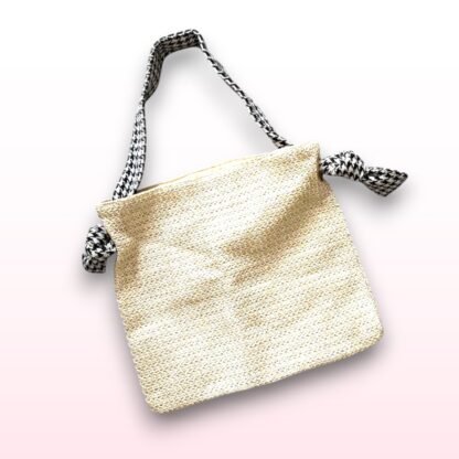 Woven Straw Look Beach Messenger Bag