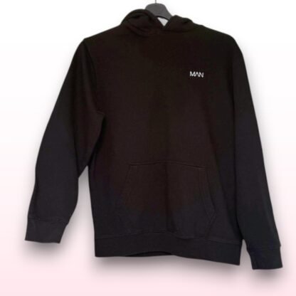BoohooMAN Black Hoodie – Size M - Image 2