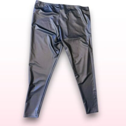 Faux Leather Shiny Leggings – Size UK 26 - Image 3