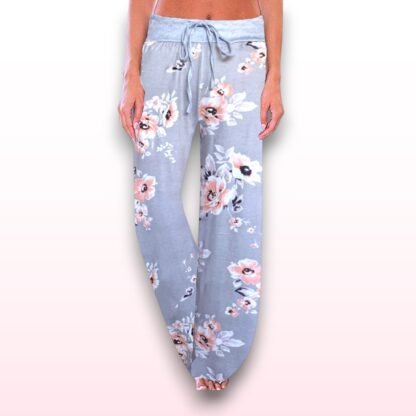 Floral Wide-Leg Loungewear Bottoms – Size M
