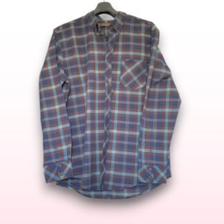 Mens Long Sleeve Checked Shirt – Size L