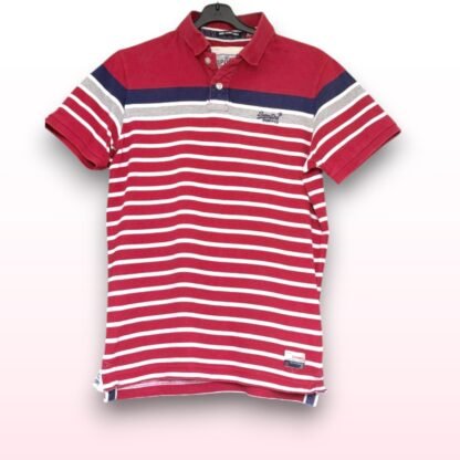 Superdry Drift Stripe Polo Shirt – Size XL