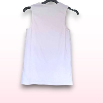 White Ribbed Sleeveless Vest – Age 14 - Image 2