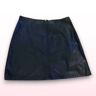 Faux Leather Mini Skirt - UK 10