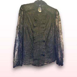 River Island Black Lace Blouse