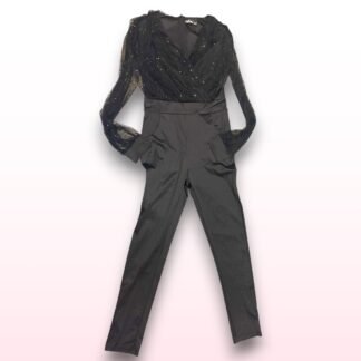 Black Sparkle Jumpsuit - Size S