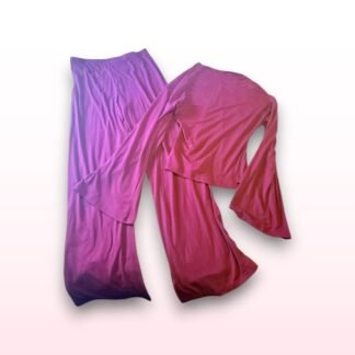 2 Piece Lounge Set - Burgundy - Size S