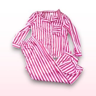 Pink and Red Strip Pyjamas - Size 16