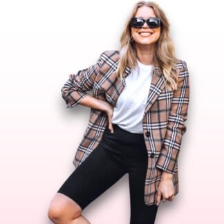 Plaid Knit Blazer - H&M - UK 8 EUR 34