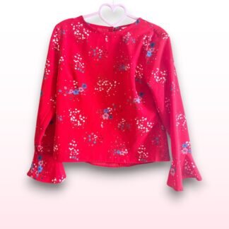 Red Floral Jack Wills Blouse - UK 10