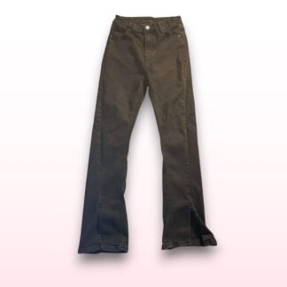 Slit Leg Black Jeans - UK 8-10