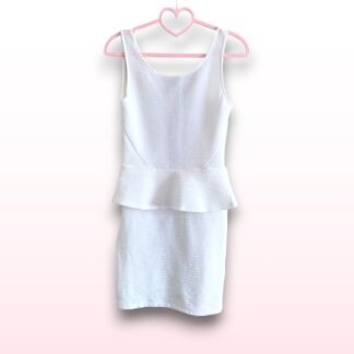 White Peplum Dress - H&M - UK 10 (EUR 36)