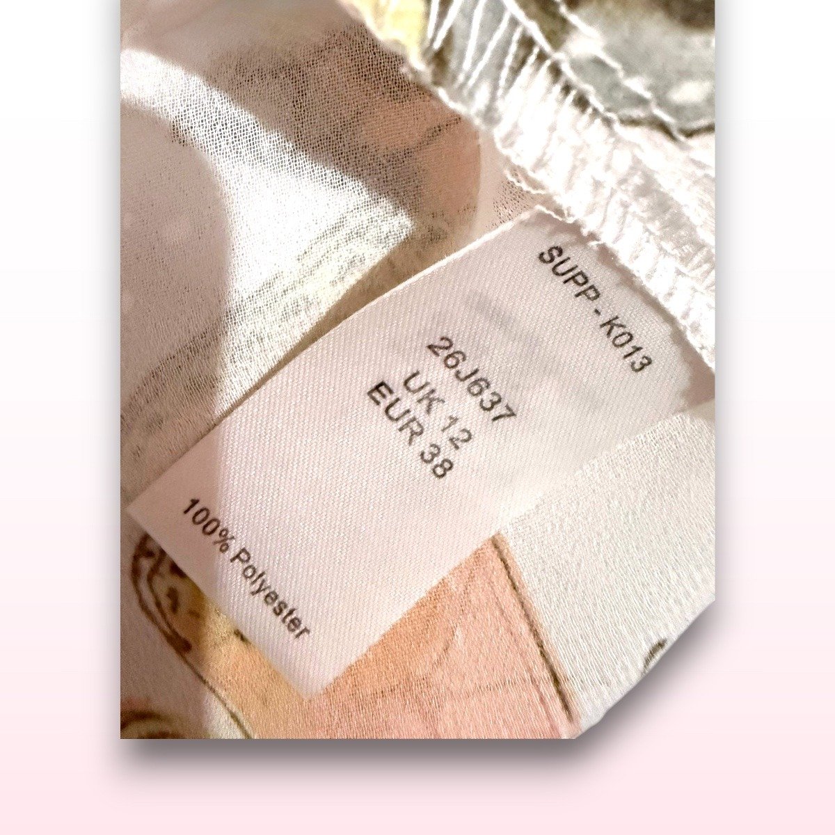 Butterfly Print Chiffon Blouse – Size UK 12 - Image 3