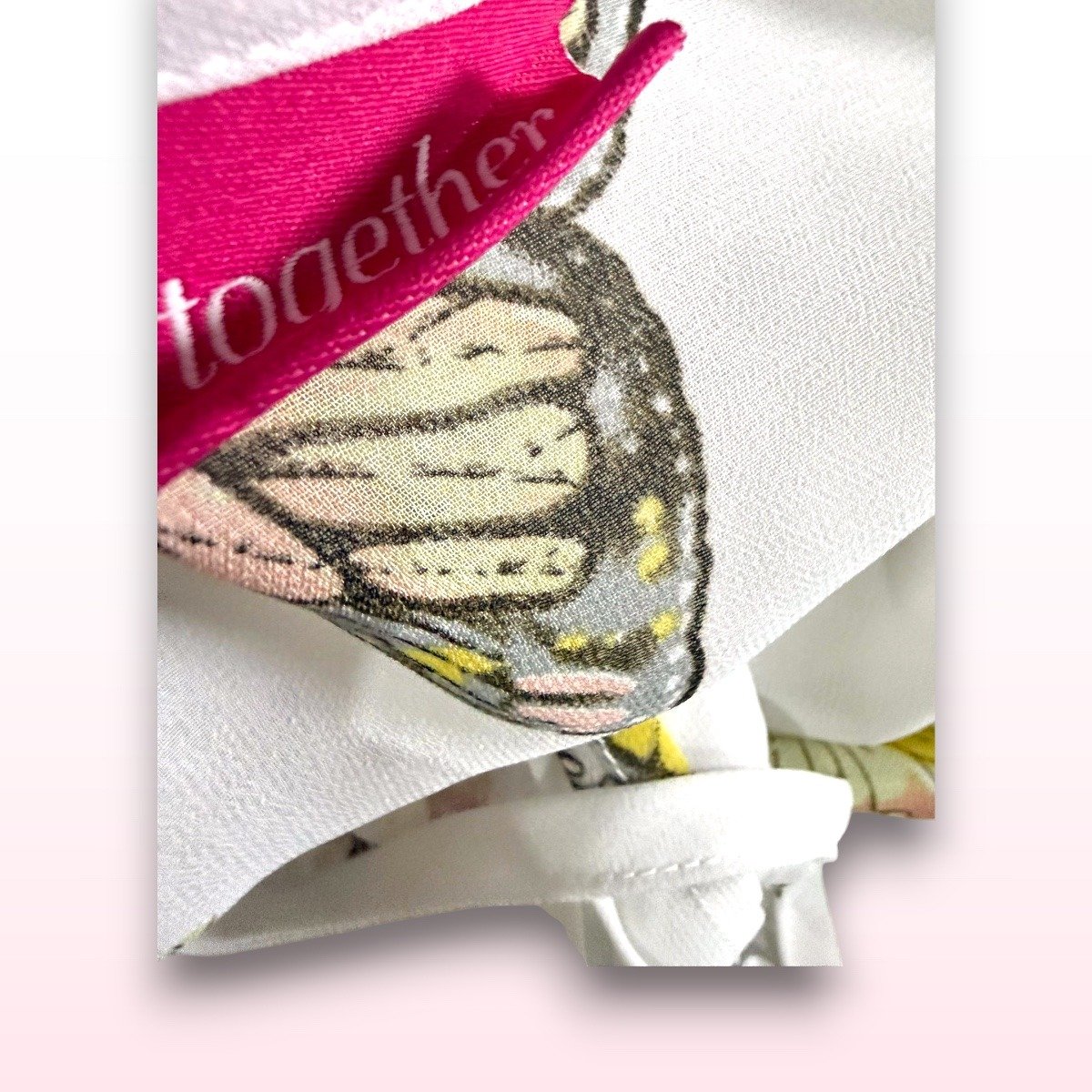 Butterfly Print Chiffon Blouse – Size UK 12 - Image 4