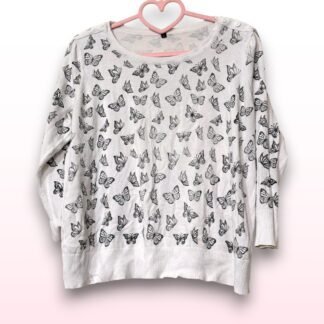 Butterfly Print Jumper – Fits UK 8–10