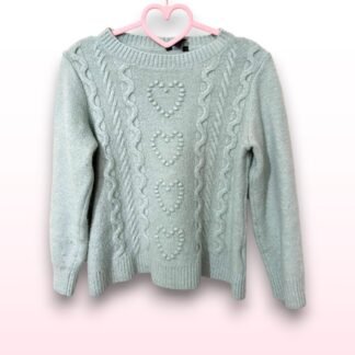 Heart Knit Jumper - UK 10 Petite